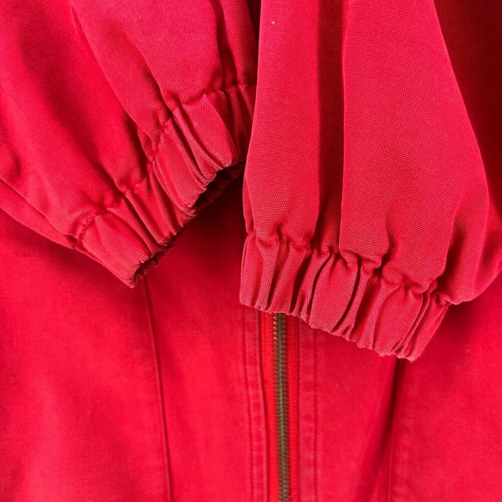 Eddie Bauer Jacket Women's Large Red Plaid Lining Hooded Vintage Preppy Normcore - Picture 4 of 14